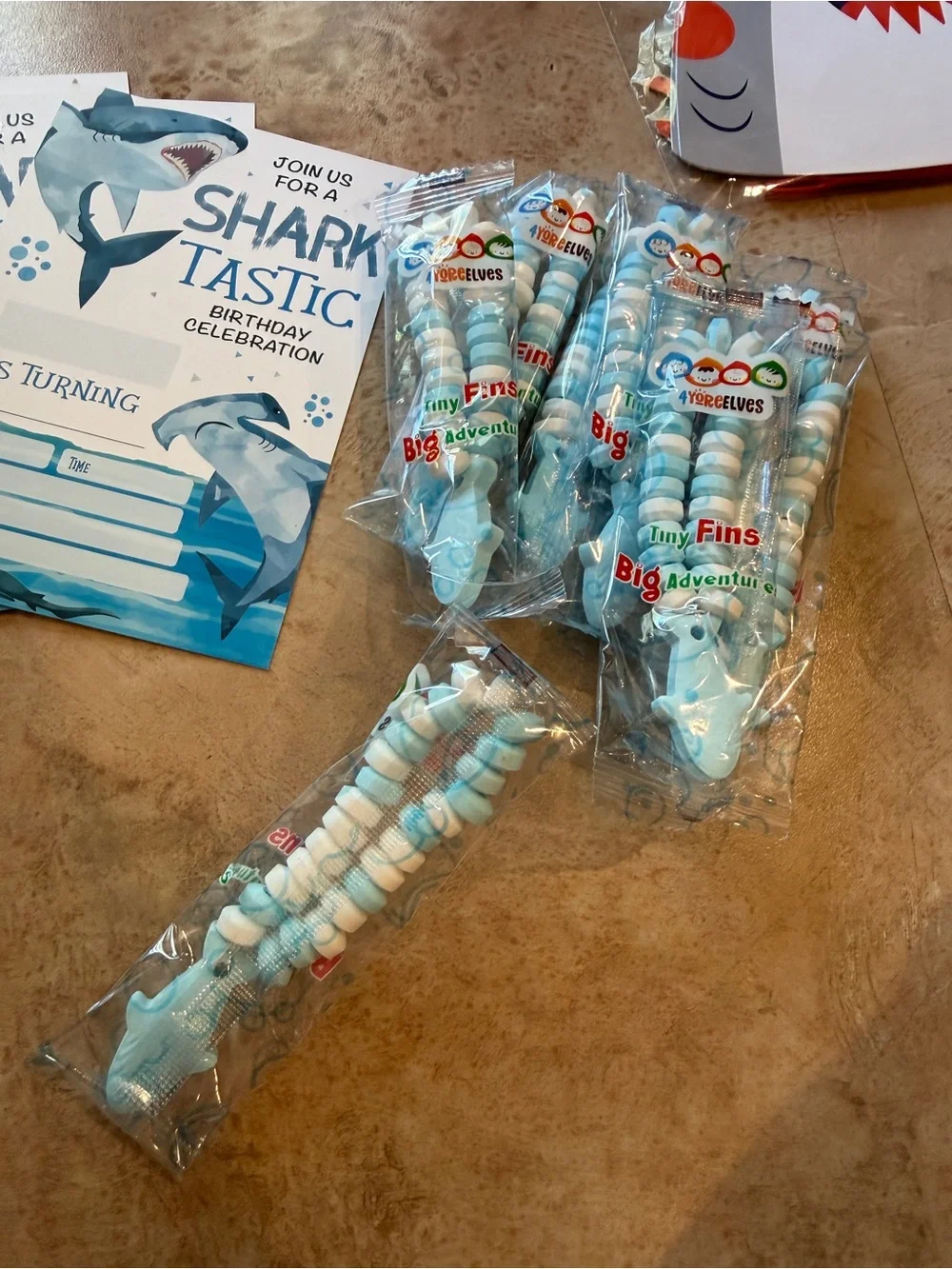 Shark Party Supplies Set - Shark Birthday Decorations and invites